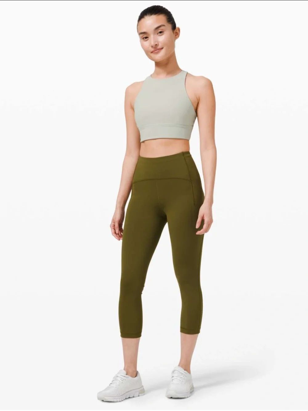 Lululemon Swift Speed High-Rise Crop 21" Moss Green Women’s Size 14